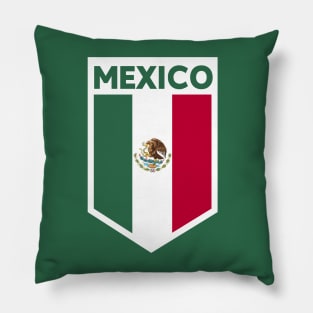 Mexico Flag Emblem Pillow