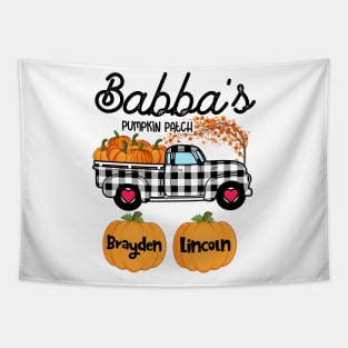 Babba's Pumpkin Patch Truck Art, Happy Halloween Shirt, Fall Shirt, Grandpa Birthday Gift, Personalized Tapestry