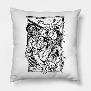 Power punch black & white Pillow