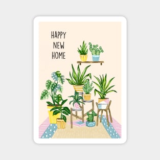 Happy new plant home Magnet