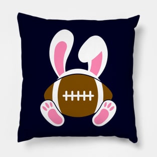 Football Easter bunny with rabbit ears bunny feet Pillow