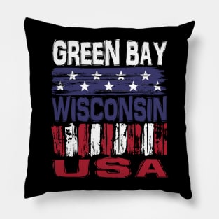 Green Bay Wisconsin USA T-Shirt Pillow