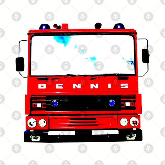 Dennis 1980s British classic fire engine red by soitwouldseem