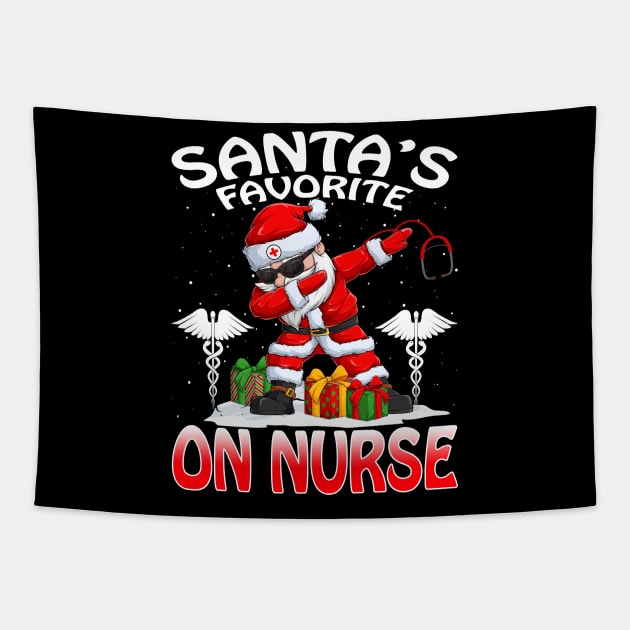 Santas Favorite On Nurse Christmas T Shirt Tapestry by intelus