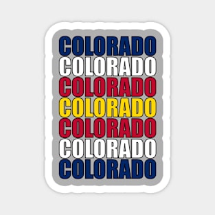 Colorado Typography State Flag Magnet