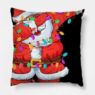 Funny Dabbing Santa Christmas Tree Lights Pillow