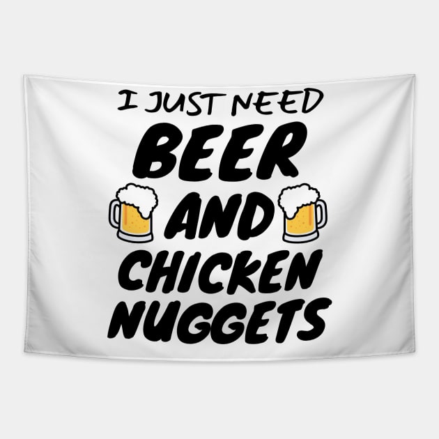 Beer And Chicken Nuggets Tapestry by LunaMay