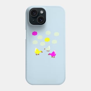 Cute Geese and Clouds Cartoon Phone Case