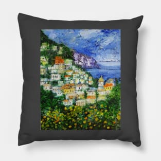 Positano Landscape Pillow