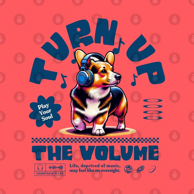 Vintage Vibe Turn up the Volume Music Gift by CloudEagleson