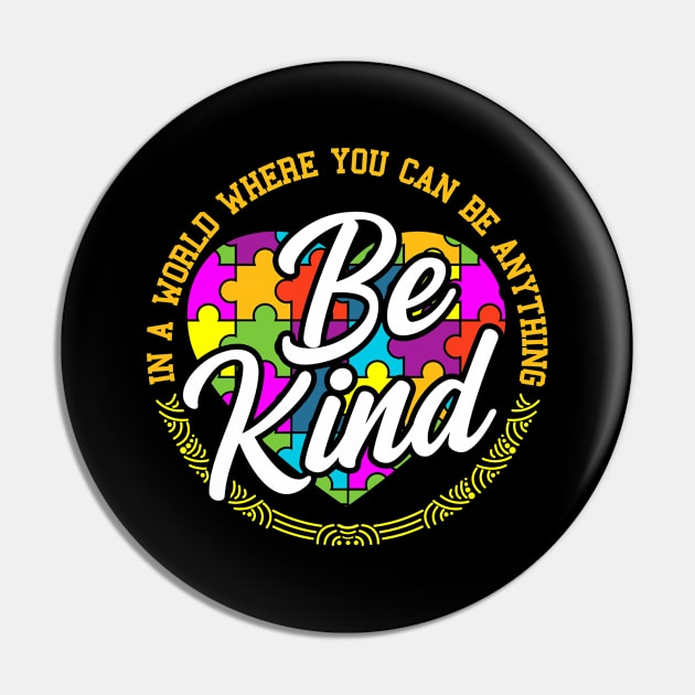 Be Anything Be Kind Flower Gift Pin by Delightful Designs