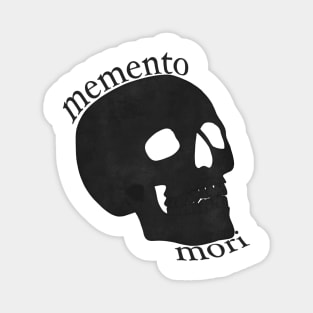 Memento Mori Black Skull Magnet