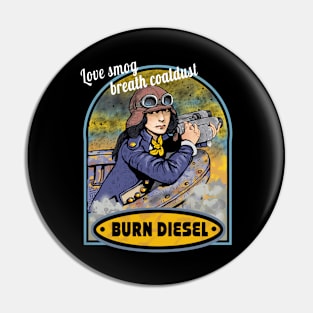 Breath coal dust dieselpunk Pin