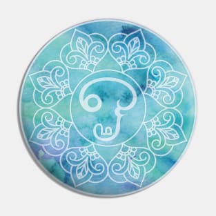 Om Mandala Tamil Blue Pin