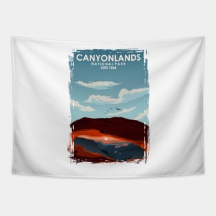 Canyonlands National park travel poster room decor art Tapestry