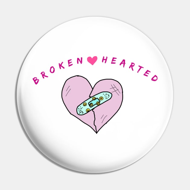 Broken <3 Hearted Pin by spookywab