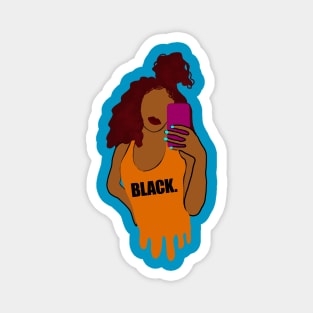 Black Girl Sexy Taking Selfie Magnet