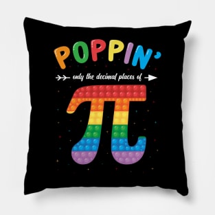 Funny Poppin only the decimal places of Pi Day Pillow