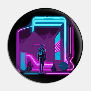 neon cyberpunk Pin