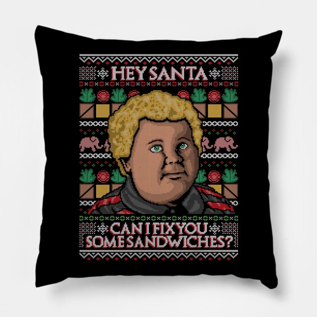 Sandwiches for Santa Pillow by Punksthetic