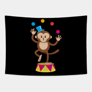 Funny Juggling Circus Monkey Ape T-Shirt Gift Tapestry