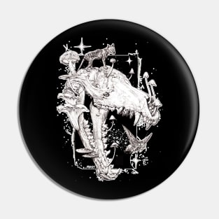 Thylacine Skull Pin