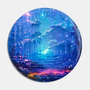 Blue Starry night Pin