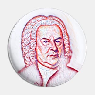 Johann Sebastian Bach Portrait | Johann Sebastian Bach Artwork | Line Art Pin