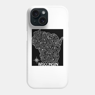 Wisconsin Map Phone Case