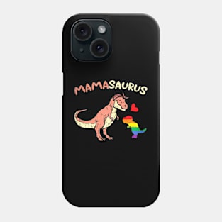 Mommasaurus Dinosaur Mom Mama LGBTQ Flag Gay Pride Phone Case