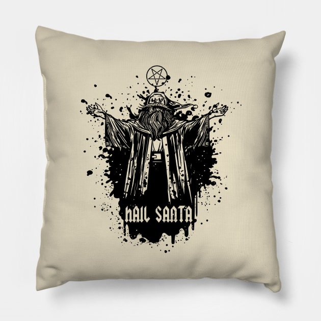 Hail Santa Pillow by Safdesignx