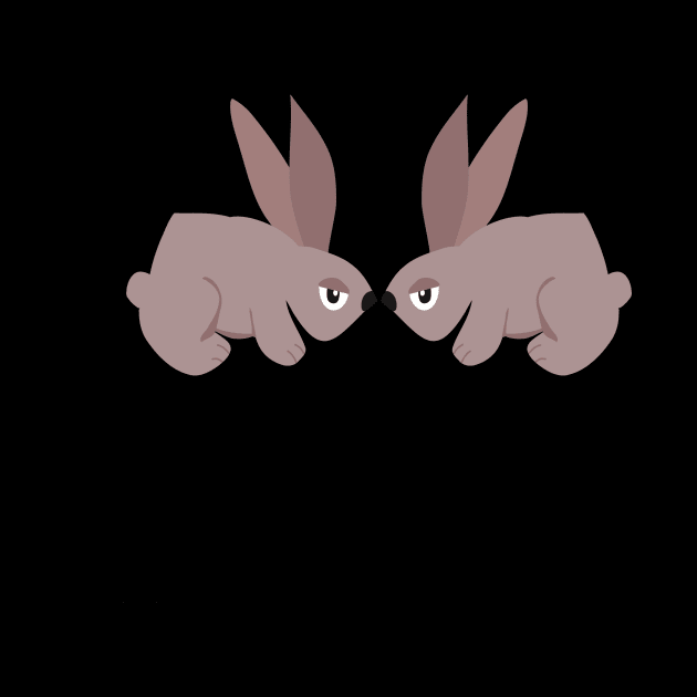 Double Trouble Bunnies - Hilarious Rabbits Facing Off! by Pieartscreation