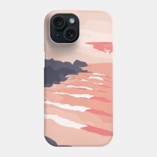 Orange Sunset Waves over Chicama, Peru Phone Case