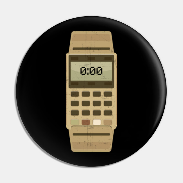 Vintage Calculator Watch Shirt Gift Tshirt For 80s Watch Pin