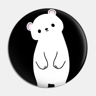 Cute Polar Bear Comic Pin