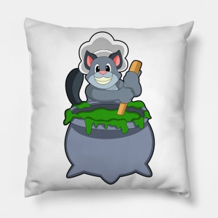 Cat as Cook with Magic potion Pillow