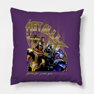 Metallix.. Chromium Gold, Titanium Silver, Platinum Purple Pillow