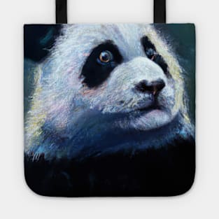 Panda with Crown Oil Painting Tote