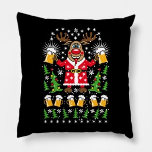 81 Reindeer Deer Rudolph Beer Santa Pillow