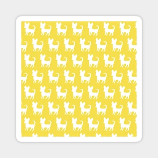 Chihuahua silhouette print (large) Pantone Illuminating Yellow Magnet