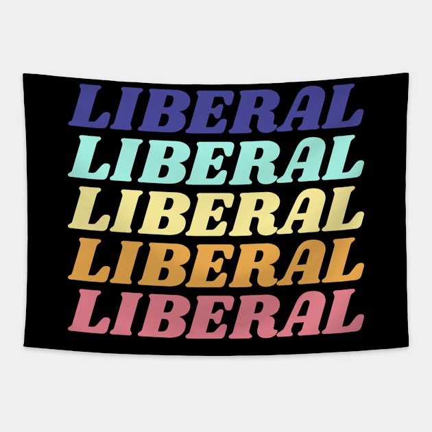 Liberal Minimalist Vintage Design Tapestry by Bunchatees