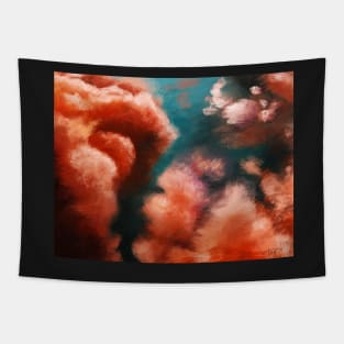 coral clouds Tapestry