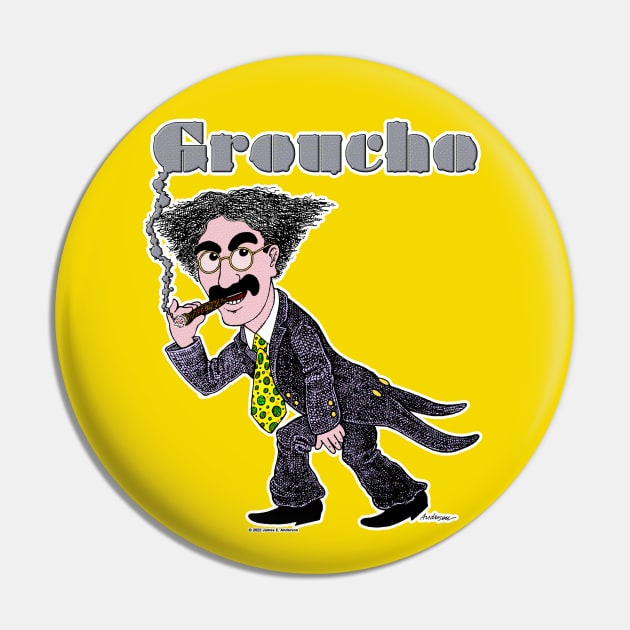 Smokin' Groucho Pin by JEAndersonArt