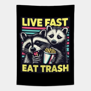 live fast eat trash Tapestry