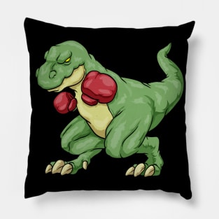 Dinosaur as boxer with boxing gloves Pillow