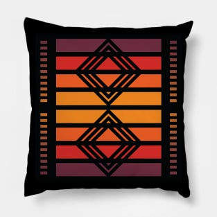 “Dimensional Squares” - V.5 Orange/Purple - (Geometric Art) (Dimensions) - Doc Labs Pillow