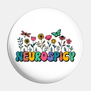 Neurospicy Neurodiversity Autism Awareness Pin