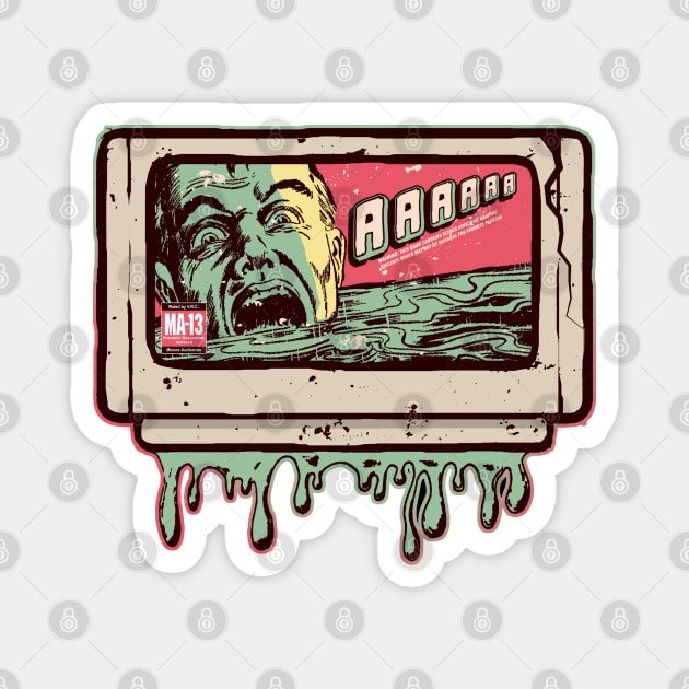 AAAaaa - Retro Horror Game Cartridge Magnet by Another Dose