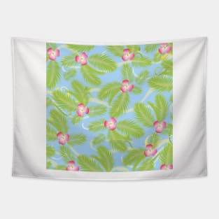 Summer Neck Gator Tropical Flowers Tapestry