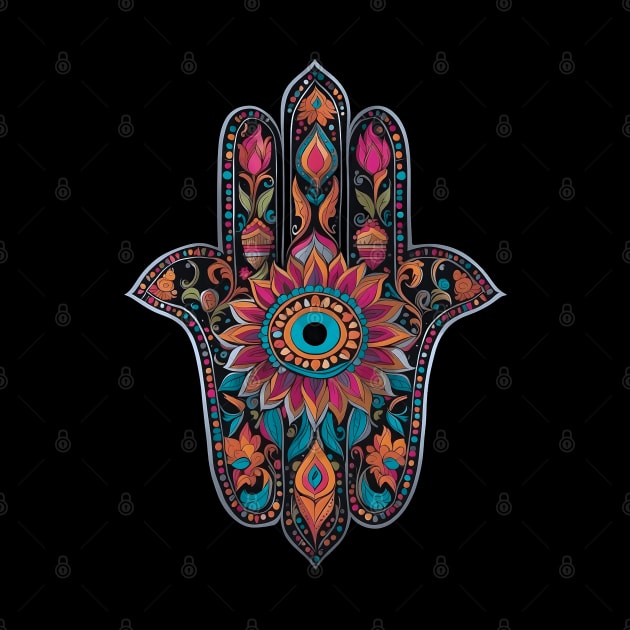 Mandala Hamsa Hand by VivaLaRetro